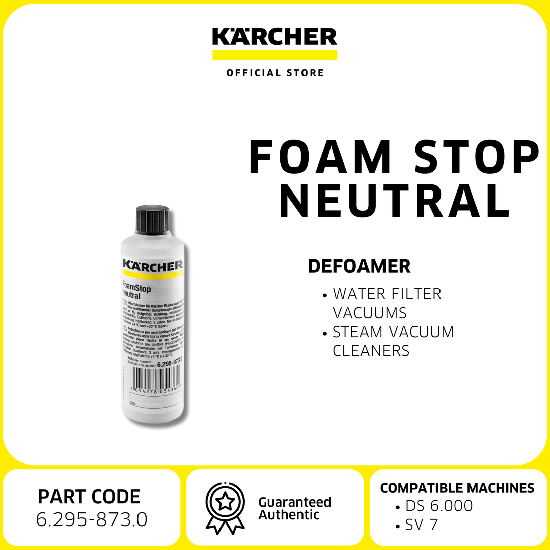 Karcher Foam stop Neutral 125 ml for DS 6.000 & DS 5.800 | Acc. Dry Vacuum Cleaner