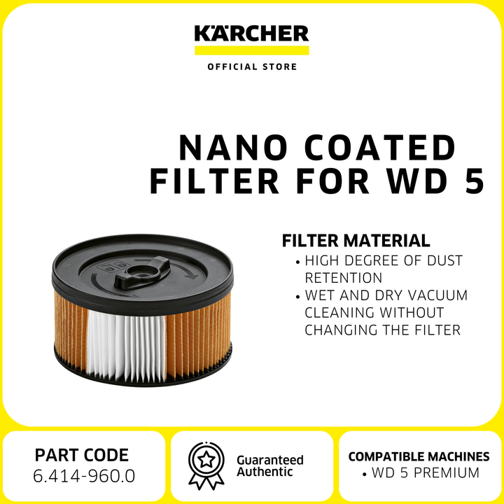 karcher Nano coated filter WD 5 | Acc. Wet and Dry vacuum cleaner