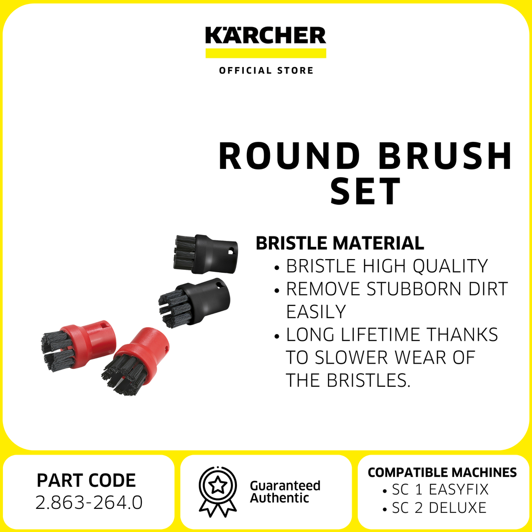 Karcher Round brush set | Acc. Steam Cleaner
