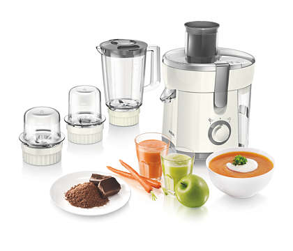 Philips Viva Collection Juicer, Blender, Grinder and Chopper HR1847/00