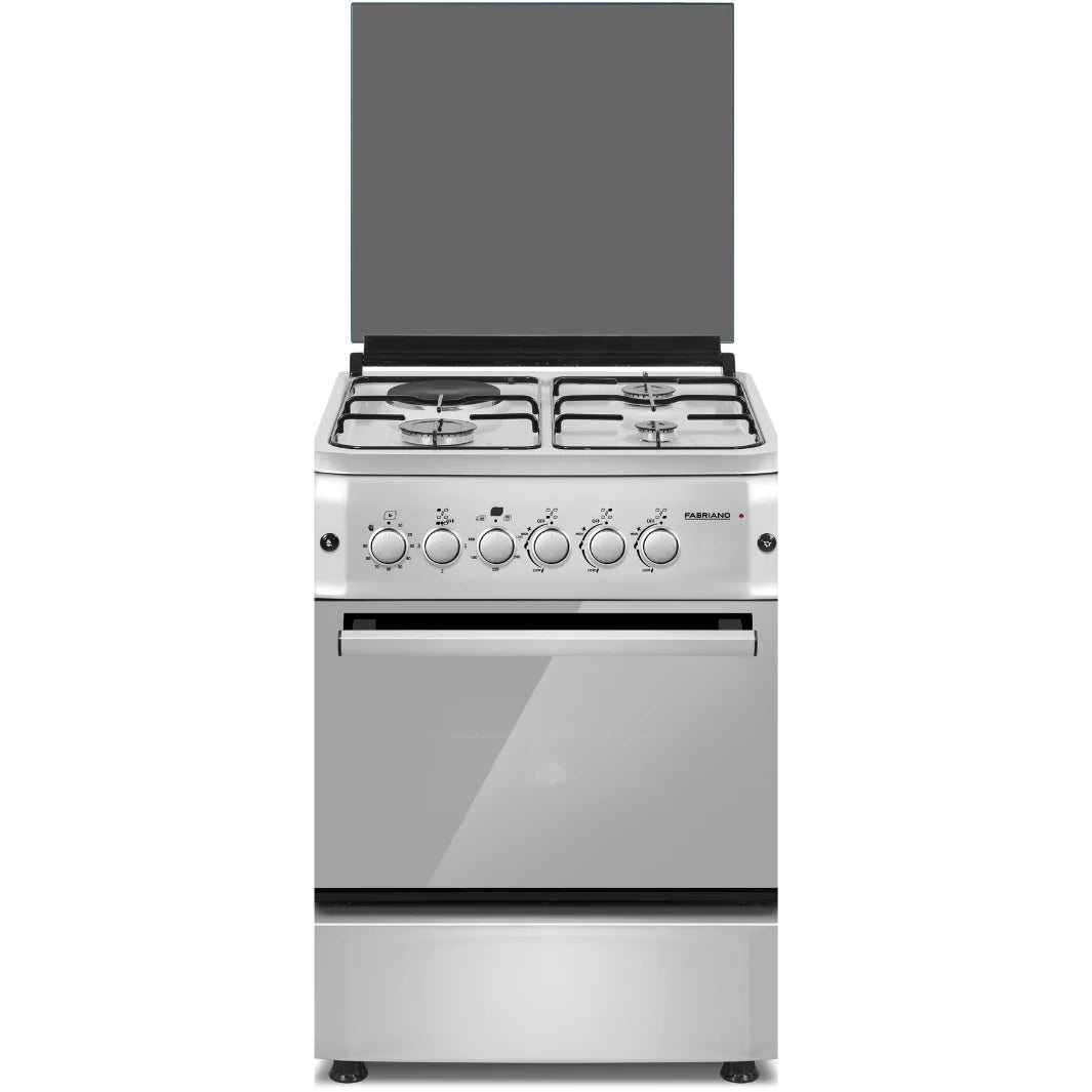 Fabriano 60cm, 3 Gas Burners, 1 Electric Plate + Gas Oven Free Standing Cooker F6S31G2-SS (NO BOX)