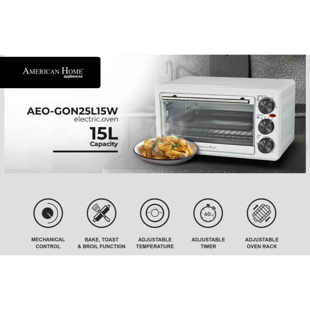 American Home 15L Electric Oven AEO-GON25L15W