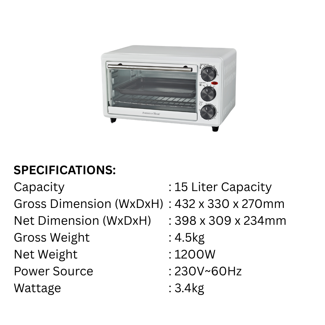 American Home 15L Electric Oven AEO-GON25L15W