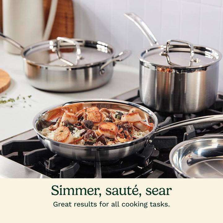 MCPS-12N -12PIECE MULTICLAD PRO TRIPLE PLY STAINLESS COOKWARE