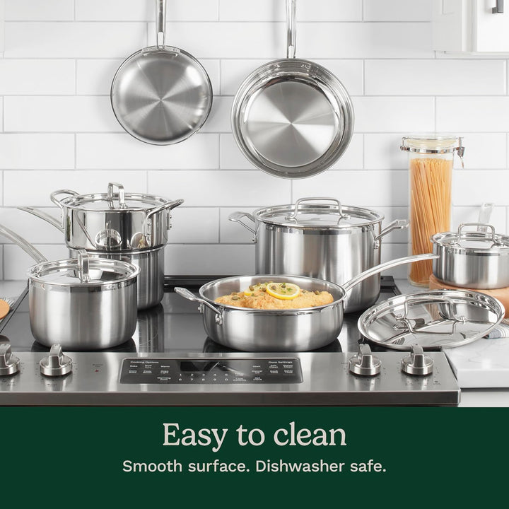MCPS-12N -12PIECE MULTICLAD PRO TRIPLE PLY STAINLESS COOKWARE