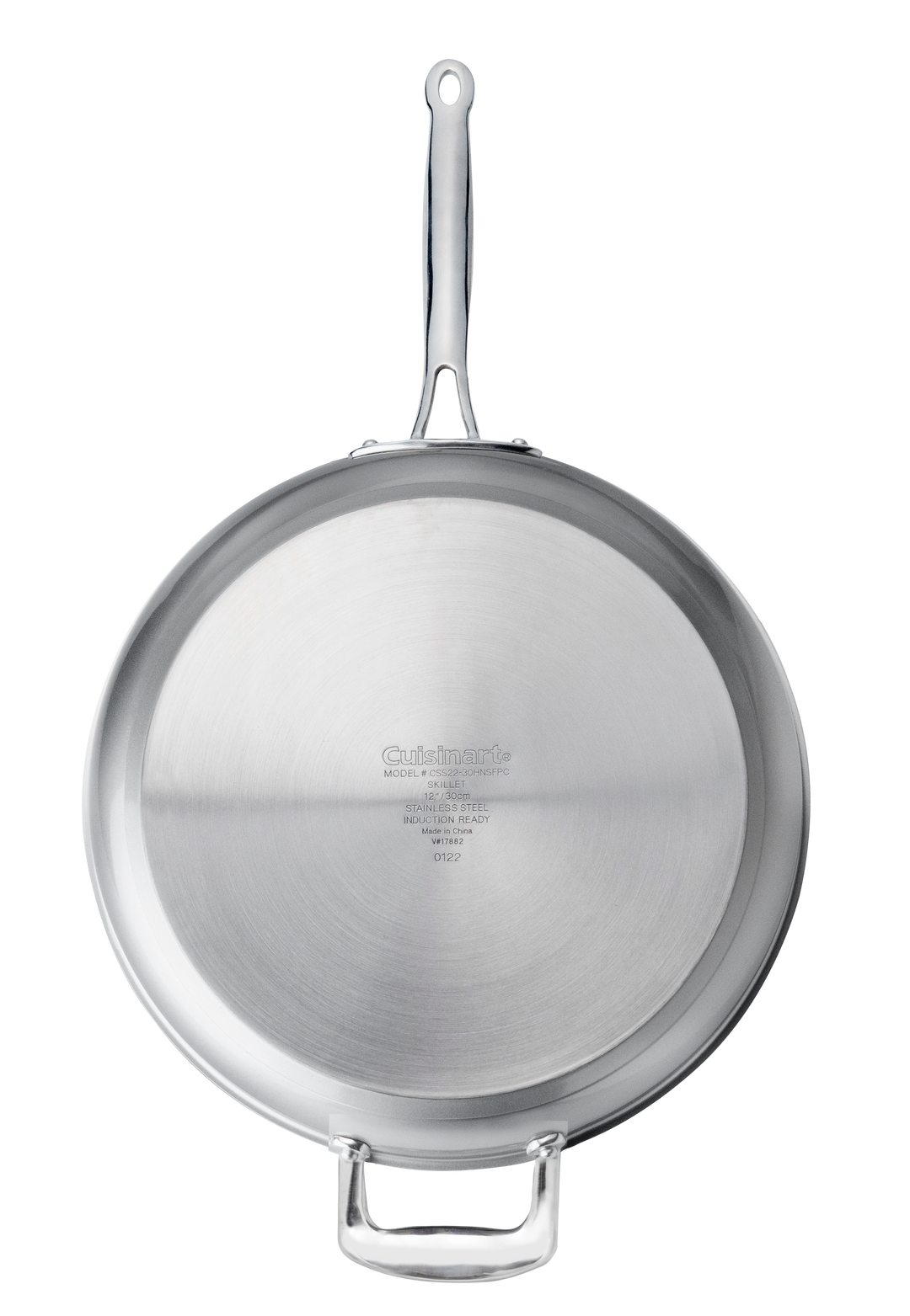 CSS22-30HNSFPC - 12" NONSTICK SKILLET WITH HELPER - FROSTED PEARL