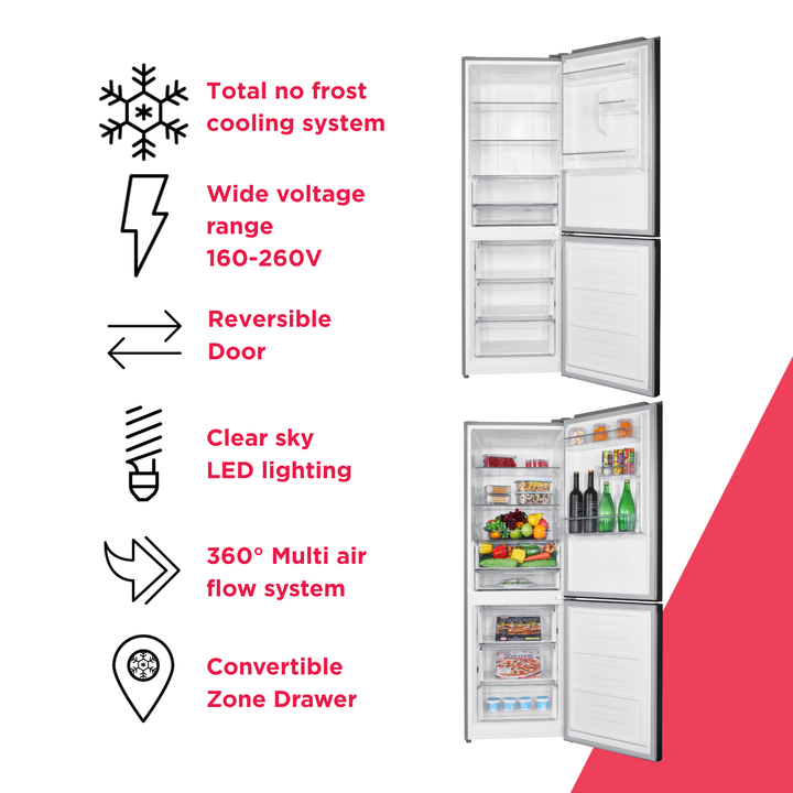 Frigidaire FR-BF12HBBS12 Cu. Ft. i5 iNVERTER Bottom Freezer Refrigerator