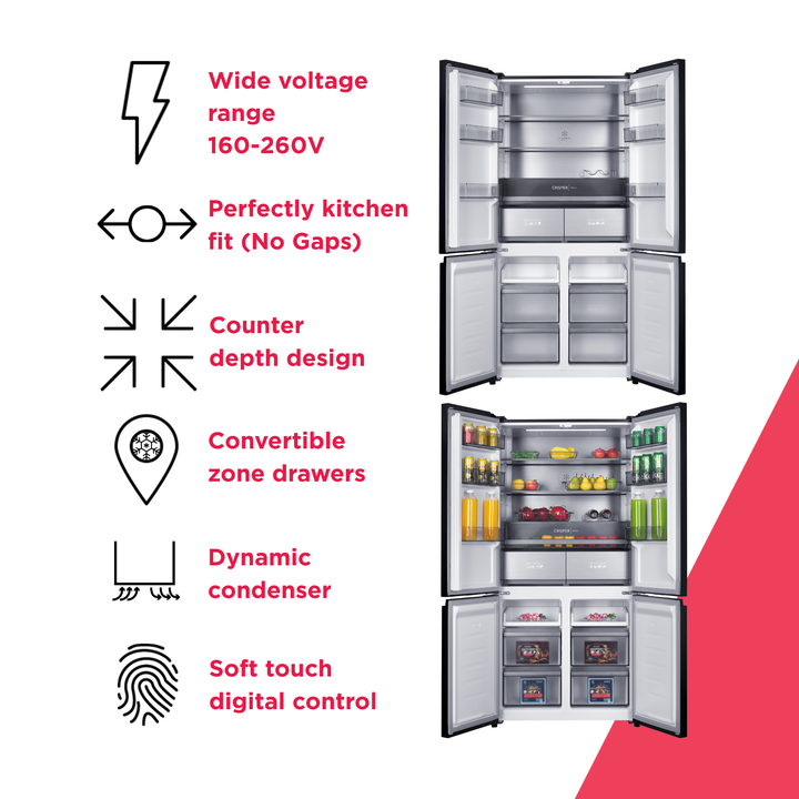 Frigidaire FR-BI18HBBS 18 Cu. Ft. i5 iNVERTER PureFit Multi-Door Refrigerator