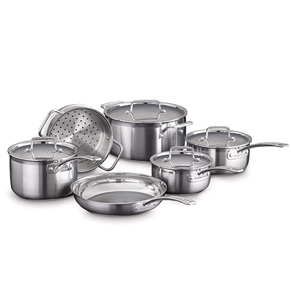 MCP-10C - 10PIECE MULTI-CLAD PRO TRIPLE PLY STAINLESS STEEL COOKWARE SET