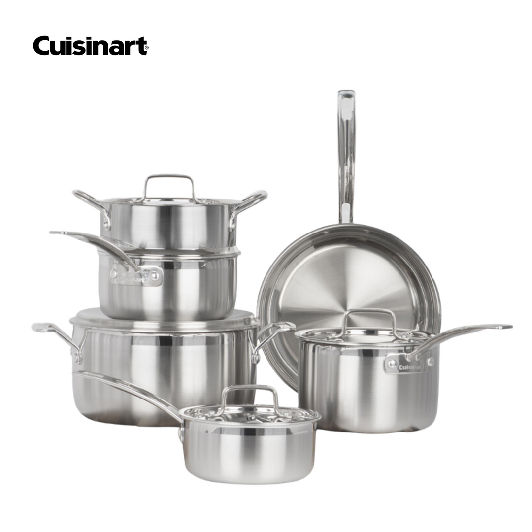 MCP-10C - 10PIECE MULTI-CLAD PRO TRIPLE PLY STAINLESS STEEL COOKWARE SET