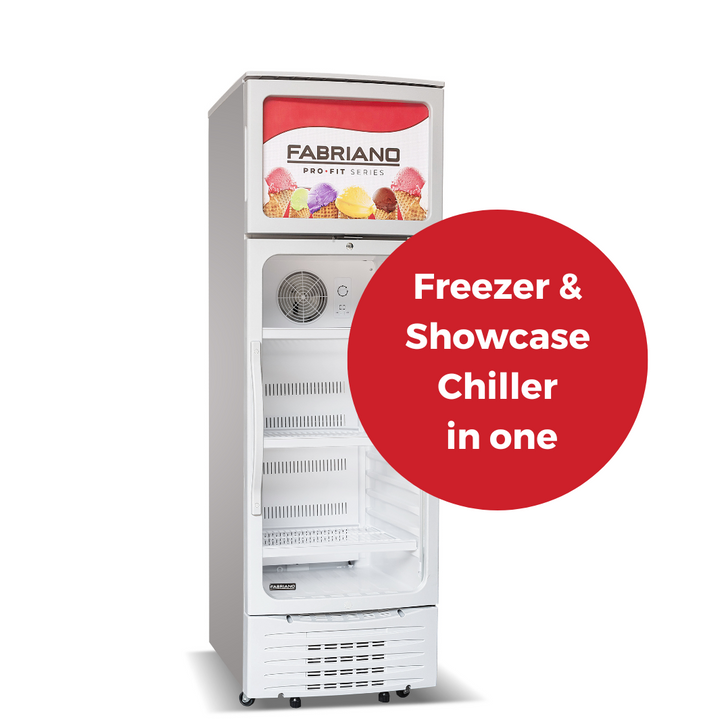 Fabriano 3cuft Freezer + 12cuft Chiller Combination Freezer and Showcase Chiller FFCC12SG (Stocks ETA in May)