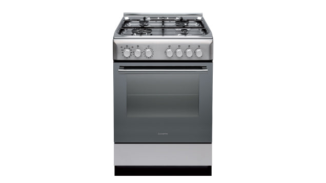 Ariston 60cm, 4 Gas Burners + Electric Oven Free Standing Cooker A6TMC2 CX AUS