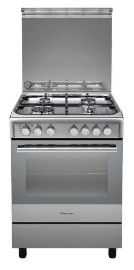 Ariston 60cm, 4 Gas Burners + Electric Multifunction Oven Free Standing Cooker A6TMH2AF X EX
