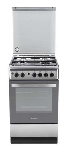 Ariston 50cm, 4 Gas Burners + Gas Oven Free Standing Cooker A5GG1F X EX