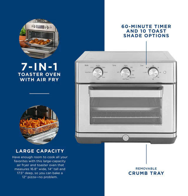 GE Appliances Mechanical Air Fry 7-in-1 Toaster Oven G9OAABPSPSS