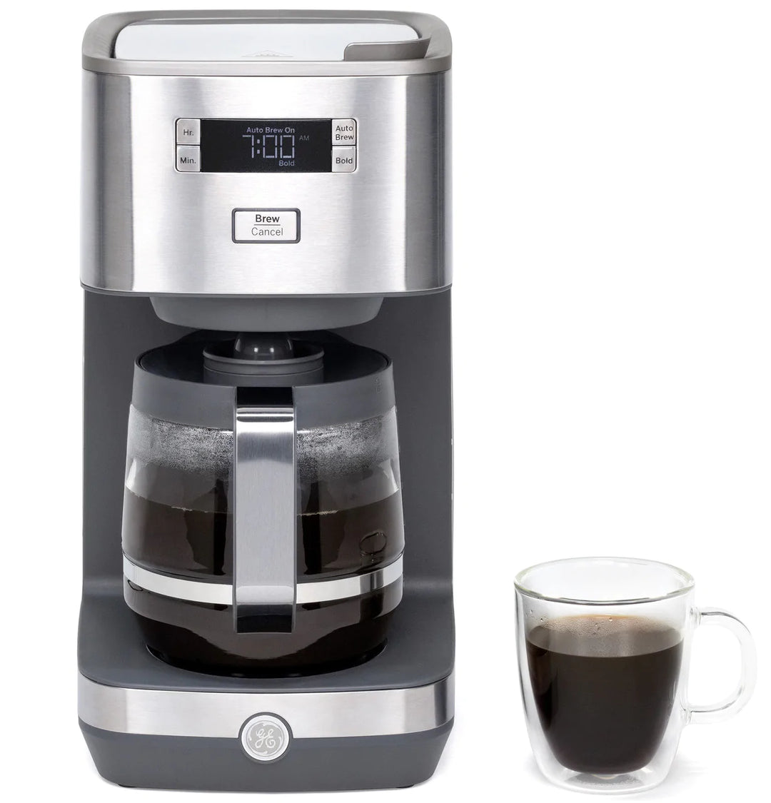 GE Appliances 12 Cups Drip Coffee Maker with Glass Carafe G7CDABSSPSS