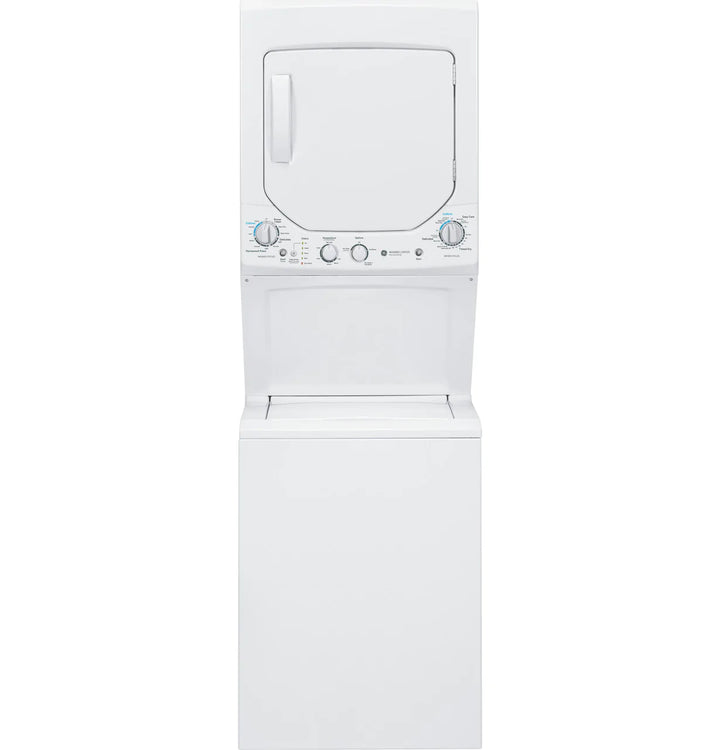 GE Appliances Unitized Spacemaker® 2.0 DOE cu. ft. Washer and 4.4 cu. ft. Electric Dryer GUD24ESSJWW