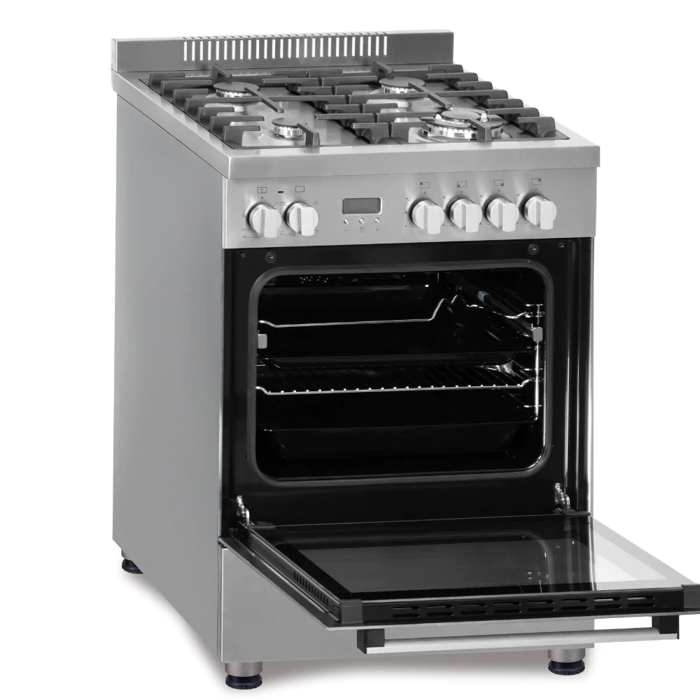 Fabriano 60cm, 4 Gas + Electric Oven Free Standing Cooker F6P40E7-SSS