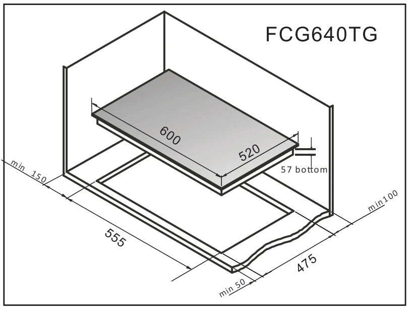 Fabriano 60cm Built-in Gas Cooktop FCG640TG