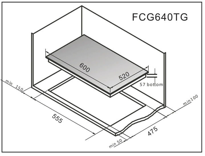 Fabriano 60cm Built-in Gas Cooktop FCG640TG