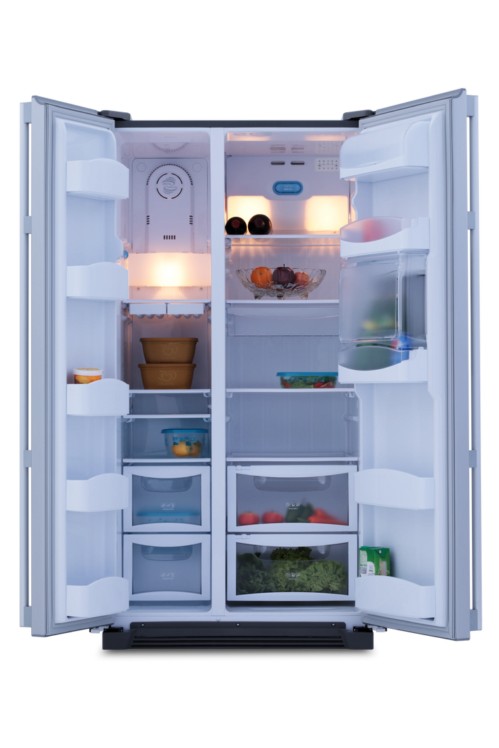 GE Appliances 21.8 cu.ft Side by Side Refrigerator with Refreshment Center GCV200YHWCAS