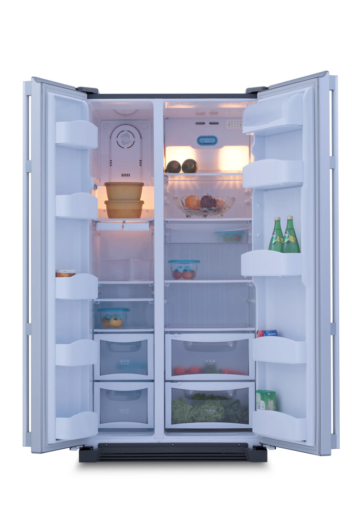 GE Appliances 21.8 cu.ft Side by Side Refrigerator GCV200YAWCAS