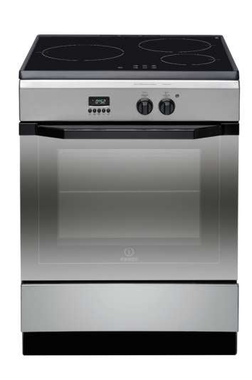 Indesit 60cm, 3 induction zone + Electric Oven Free Standing Cooker I631 6C6A T(X) FR